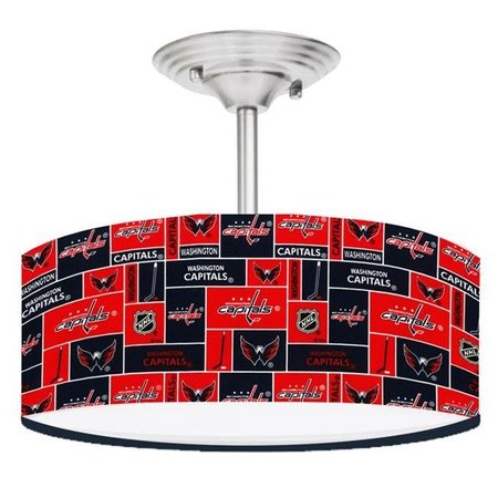 CEILING FAN DESIGNERS Ceiling Fan Designers 13LIGHT-NHL-WAS 13 in. NHL Washington Capitals Hockey Ceiling Mount Light Fixture 13LIGHT-NHL-WAS